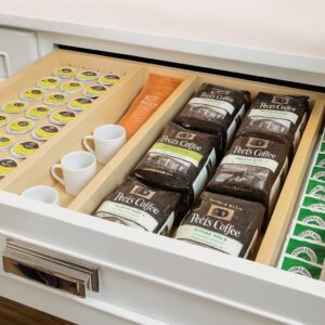 Legacy K-Cup Drawer Organizer with adjustable dividers for coffee pod storage