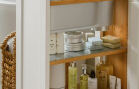 Vanity Grooming Base Cabinet in Körner Legacy Storage Solutions, designed for organized bathroom and vanity styling tool storage.