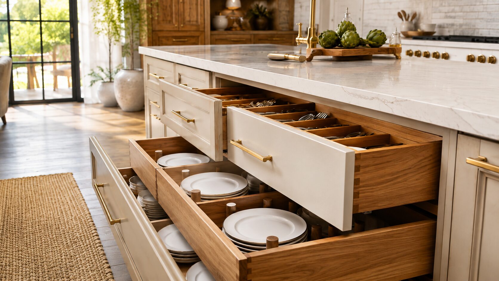 Framed cabinet storage solutions from the Körner Legacy collection