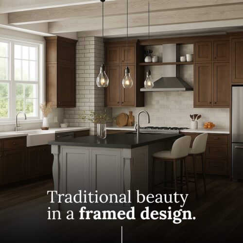 Legacy framed cabinetry by Körner featuring classic craftsmanship and refined framed detailing.