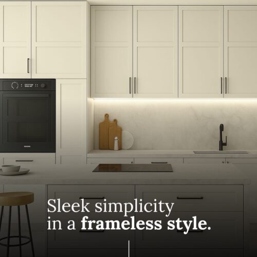 “Luxe frameless cabinetry by Körner featuring modern elegance and refined simplicity.