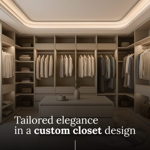 Körner custom closet featuring tailored storage and refined organization.